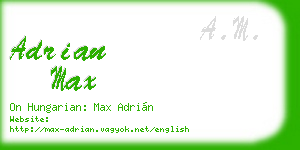 adrian max business card