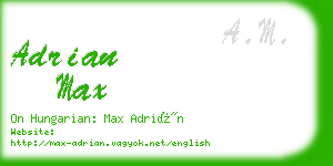 adrian max business card